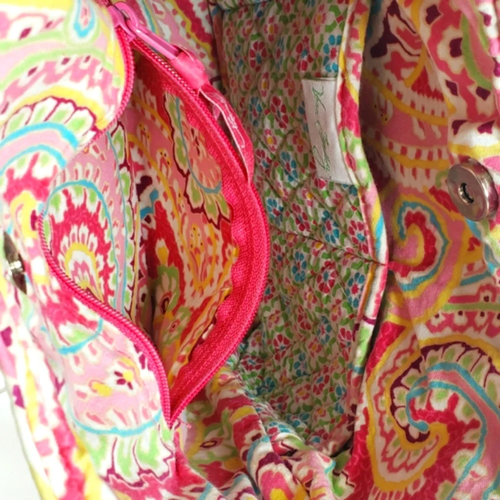 Vera Bradley Retired Print Capri Melon Bucket Tote Purse Shoulder Bag - Picture 13 of 16